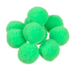 Bolas esponjosas verdes