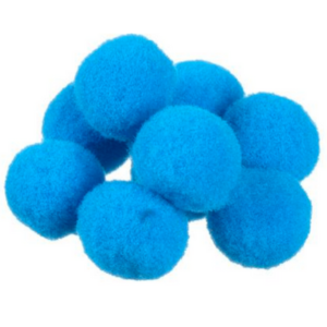 Bolas esponjosas azules