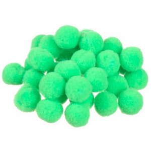 Bolas esponjosas verdes