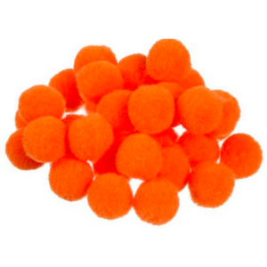 Bolas esponjosas naranjas