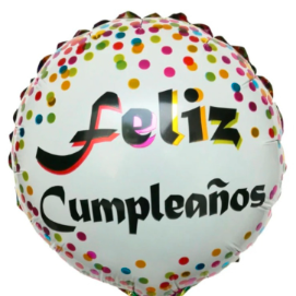 globo metalico feliz cumpleaños 10