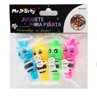 Juguetes para piñata silbato de abeja 4pcs