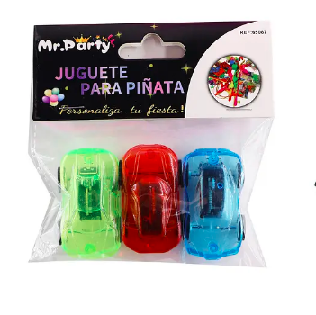 Juguetes para piñata auto 3pcs