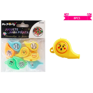 Juguetes para piñata silbatos 8pcs