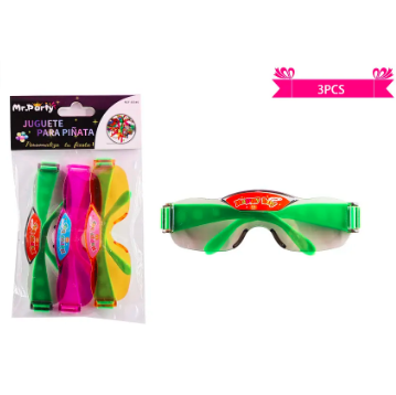 Juguetes para piñata lentes multicolores 3pcs