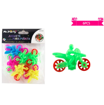 Juguetes para piñata motos 6pcs