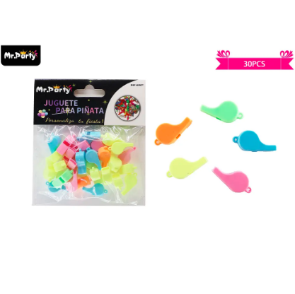 Juguetes para piñata silbatos mini 30pcs