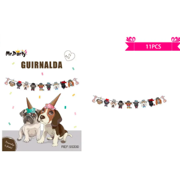 Guirnalda de perro 11pcs