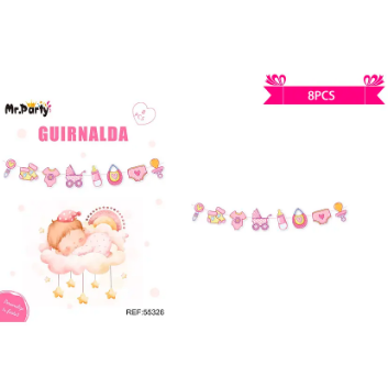 Guirnalda de baby shower8pcs