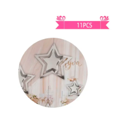 Colgante de estrella plateado 11pcs