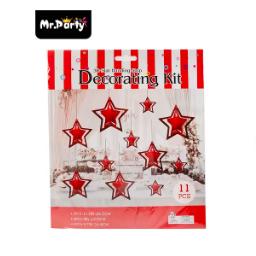 Colgante de estrella rojo 11pcs