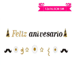 Guirnaldas 5m feliz aniversario