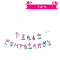 Guirnaldas 5m 15pcs unicornio