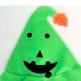 gorro cono calabaza verde fluor