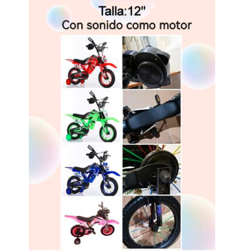 motocicleta de 12 pulgadas