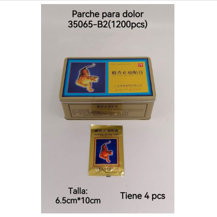 caja de lata de crema para aliviar dolor