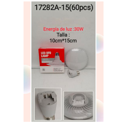 luz  platillo volador desmontable 30 w