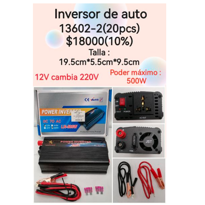 inversor coche 12v 500w