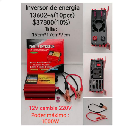 inversor rojo 12v 1000w