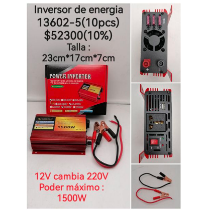 inversor rojo 12v 1500w