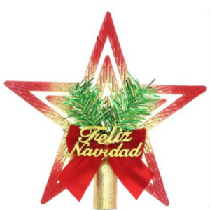 Estrella de cinco puntas copa del arbol